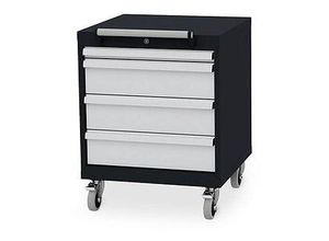 Simplaflex® Systemeinrichter C-Line Werkstattwagen grau 4 Schubladen