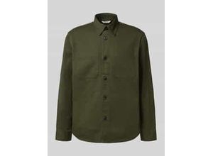 Regular Fit Hemdjacke aus reiner