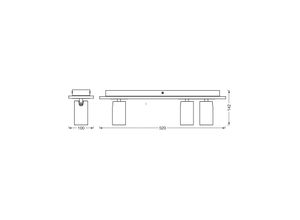 OSRAM Deckenstrahler MERCURY schwarz 3-Spot