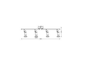 OSRAM Deckenstrahler, weiß, 4-flg., Metall,