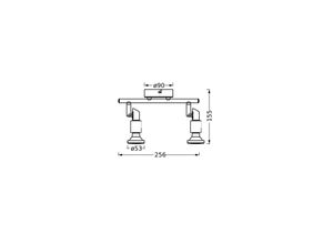 OSRAM Deckenstrahler, schwarz 2-flg. Metall