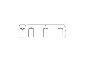 OSRAM Deckenstrahler OCTAGON schwarz 3-flg.