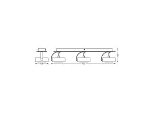OSRAM LED-Deckenstrahler VENUS schwarz 3-flg.