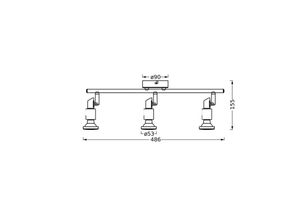 OSRAM Deckenstrahler, weiß, 3-flg., Metall,
