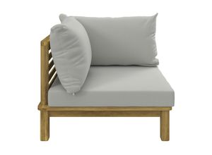 Ambia Garden Loungeeckteil , Akazie, Greige , Holz , Akazie , Schichtholz, teilmassiv , Füllung: Polyester , 75x59x75 cm , erweiterbar , Loungemöbel