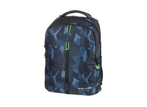 Walker Schulrucksack Elite 2.0 Camo Kunstfaser anthrazit/blau