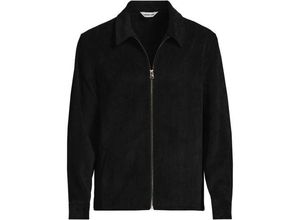 Cord-Hemdjacke, Herren, Schwarz, Polyester/Nylon/Polyester-Mischung,