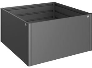 Hochbeet BIOHORT "1,5x1,5, verschiedene Farben", grau (dunkelgrau, metallic), B:152cm H:77cm T:152cm, Stahl, Pflanzgefäße, 152x152x77 cm, extrem langlebig, aus Metall