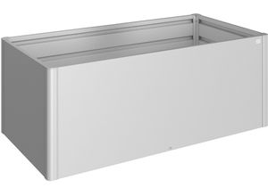 Hochbeet BIOHORT "2x1 silber-metallic", silber (silber, metallic), B:201,6cm H:77cm T:103,1cm, Stahl, Pflanzgefäße, 201x102x77 cm, extrem langlebig, aus Metall