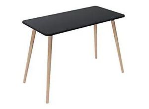 Paperflow Homeoffice-Schreibtisch Rechteckig Schwarz Buche