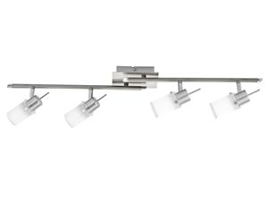 JUST LIGHT Deckenleuchte "MAX LED", silber (silberfarben), B:80cm T:22cm, Lampen, wechselbares LED Leuchtmittel, Deckenspot Deckenstrahler