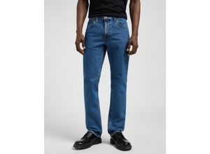Straight-Jeans LEE "Brooklyn", Herren, Gr. 38, Länge 32, belmont, Denim/Jeans, Obermaterial: 99% Baumwolle, 1% Elasthan, normal lang, Jeans