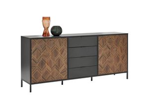 Hom`in Sideboard , Schwarz, Gold