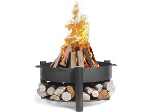 Feuerschale COOKKING "Montana", schwarz, H:45cm Ø:68cm, Stahl, Feuerkörbe, 68x45cm
