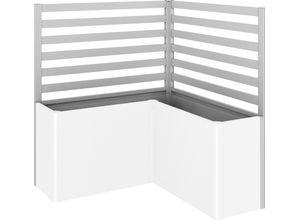 Rankgitter BIOHORT, silber (silberfarben, metallic), B:152cm H:91cm, Stahlblech, Rankhilfen, für biohort Hochbeet Belvedere L150