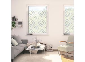 Fensterfolie LICHTBLICK ORIGINAL "Fensterfolie selbstklebend, Sichtschutz, Stripy Boho Rectangle - Beige", beige, B:100cm L:130cm, Polyvinylchlorid (PVC), Fensterfolien