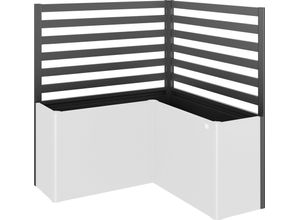 Rankgitter BIOHORT, grau (dunkelgrau, metallic), B:152cm H:91cm, Stahlblech, Rankhilfen, für biohort Hochbeet Belvedere L150