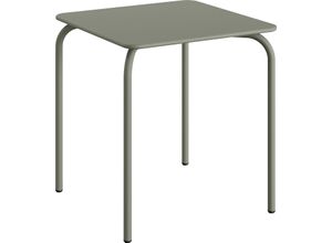 Gartentisch ESSENTIALS "Olly", grün, B:70cm H:73cm T:70cm, Pulverbeschichteter Stahl, Tische, Terrassentisch quadratisch