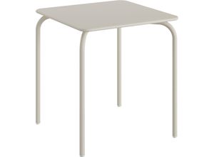 Gartentisch ESSENTIALS "Olly", beige, B:70cm H:73cm T:70cm, Pulverbeschichteter Stahl, Tische, Terrassentisch quadratisch