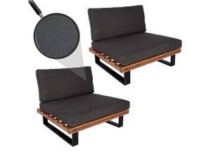 2er-Set Lounge-Sessel MCW-H54, Garten-Sessel, Spun
