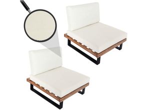 2er-Set Lounge-Sessel MCW-H54, Garten-Sessel, Spun