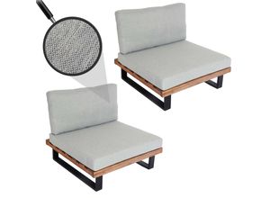 2er-Set Lounge-Sessel MCW-H54, Garten-Sessel, Spun