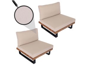 2er-Set Lounge-Sessel MCW-H54, Garten-Sessel, Spun