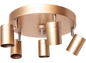 BY RYDENS Deckenleuchte "Correct", gold (goldfarben), 5, H: 14cm, 1 Stk., Leuchten, Deckenleuchte mit verstellbaren Köpfen, 5 flammig, Deckenspot Deckenstrahler