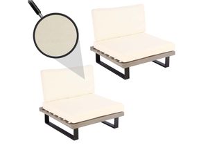 2er-Set Lounge-Sessel MCW-H54, Garten-Sessel, Spun