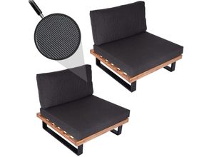 2er-Set Lounge-Sessel MCW-H54, Garten-Sessel, Spun