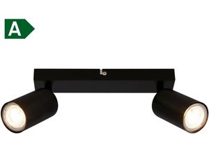 B.K.LICHT Deckenstrahler "BK_DS1629 EEK A LED Deckenlampe, Schwenkbar, Deckenspot", schwarz, 2, H: 15,5cm, 1 Stk., Leuchten, Inkl. 2x GU10, 3.000 K, 450Lm, 2W, 15,5 x 5,5 x 25,5 cm, Schwarz