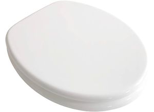 WC-Sitz ADOB, weiß, B:37,5cm L:44,5cm, WC-Sitze, äußerst stabil, Messing verchromte Scharniere