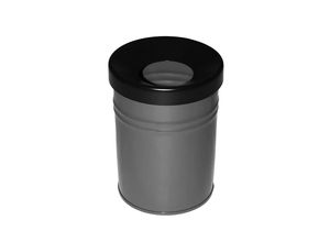 Abfallbehälter, selbstlöschend, Volumen 24 l, HxØ 370 x 295 mm, neusilber kaiserkraft