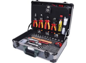 KS Tools 1/4'' + 1/2'' Elektriker-Werkzeugkoffer, 128 Teile, FlankTraction