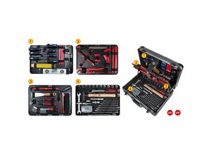 KS Tools 1/4'' + 1/2'' Sanitär-Werkzeugkoffer, 95 Teile, feinster Chrom-Vanadium-Stahl