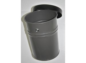 Wandabfallbehälter, abschließbar, Volumen 16 l, HxØ 340 x 245 mm, graphit kaiserkraft