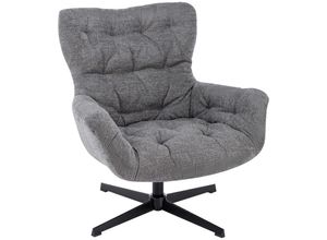 Carryhome Sessel, Grau, Metall, Textil,