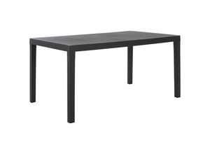 Ambia Garden Gartentisch , Anthrazit , Kunststoff , rechteckig , 90x72x150-220 cm , Made in Italy , Gartenmöbel, Gartentische, Gartentische