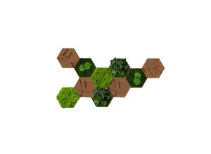 Moospaneel Stylegreen , Grün, Hellbraun