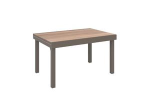 Ambia Garden Gartentisch mit Auszug , Braun , Metall, Kunststoff , rechteckig , eckig , 135x270x75 cm , ausziehbar , Gartenmöbel, Gartentische,