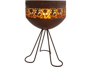 LED Solarleuchte NÄVE "Rome", braun (rostbraun), B:22cm H:34,5cm L:22cm, Leuchten, Solar