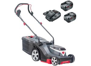 Akkurasenmäher AL-KO "HOME AND GARDEN COMPATIBLE 3.82 Li Easy", grau, Rasenmäher, 38 cm Schnittbreite, inkl. 2 Akkus und Ladegerät