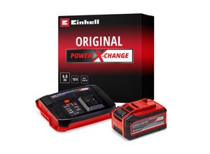 EINHELL Akku-Ladestation "PXC-Starter-Kit 18V 4-6Ah & 6A Boostcharger", schwarz, B:90cm H:248cm T:323cm, Ladegeräte, inkl. Akku