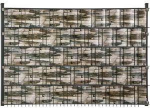 Sichtschutzstreifen GARDEN 'N' MORE "Sichtschutz-Folie", grau (schiefer, optik), H:19cm, Polyvinylchlorid (PVC), Zaunelemente, Schiefer-Optik, auf Rolle für Zuschnitt, 20,5 m lang, 19 cm hoch