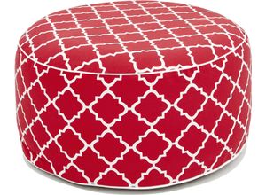 Hocker JAHNKE "AIR SIT", rot (rot mosaic), B:80cm H:37cm T:80cm, Hocker, aufblasbar, Indoor & Outdoor, 80 cm Durchmesser