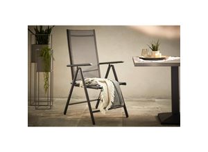 Xora Gartensessel , Anthrazit , Metall, Textil , Flachrohr , 56x106x66 cm , faltbar , Gartenmöbel, Gartenstühle