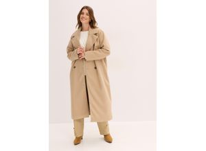 bonprix Oversize-Mantel in Wolloptik, beige,