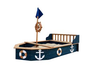 Ambia Garden Sandkasten , Anthrazit, Braun , Holz , Hemlocktanne , massiv , 153x100x90 cm , FSC 100%, CE , Sitzfläche , Outdoor Spielzeug, Sandkästen