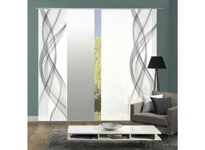 Flächenvorhang , Grau , Textil