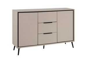 Livetastic Kommode , Schwarz, Sand